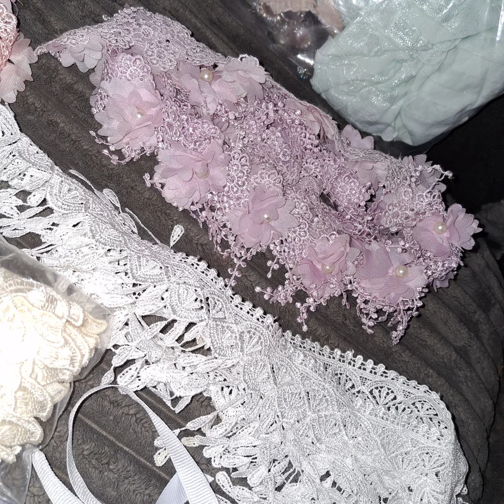 Celebrate It Lace and Ribbon Assortment - White, Pink, Black, Red